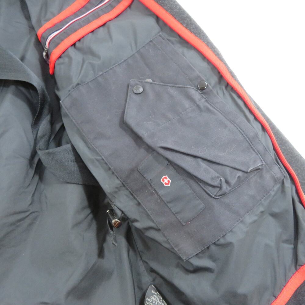 Victorinox Jacket Mens L Black Military Lined Winter Coat Mens Sz L - Picture 4 of 6
